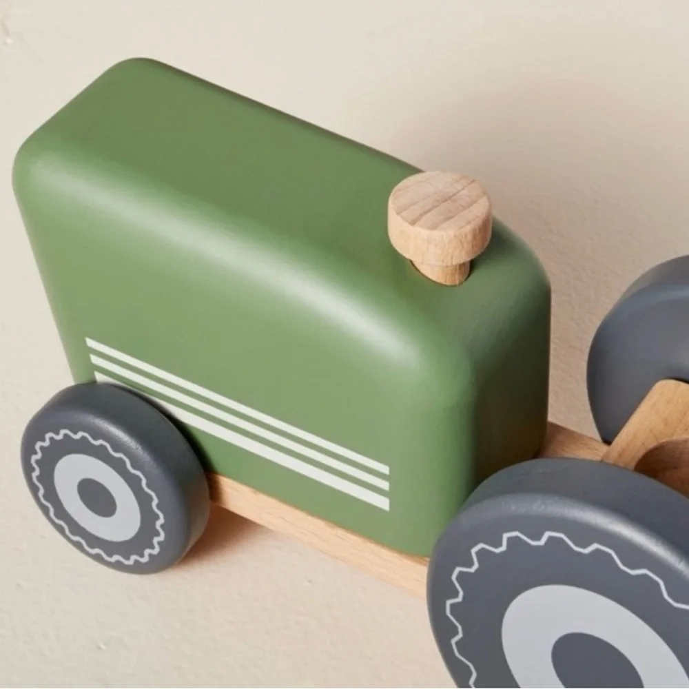 Hearth And Hand with Magnolia Wooden Toy Green WOOD Wood Tractor NEW IN BOX
